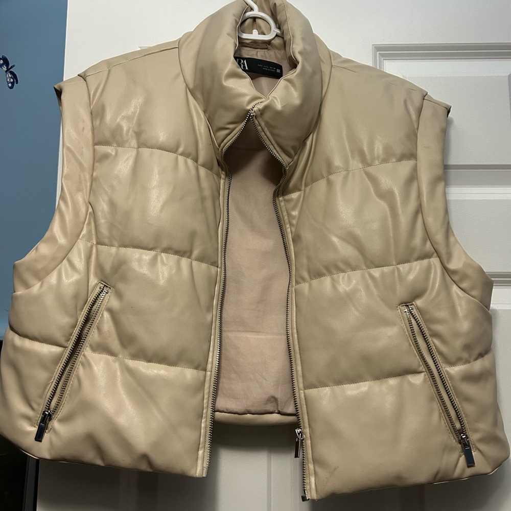 ZARA leather vest